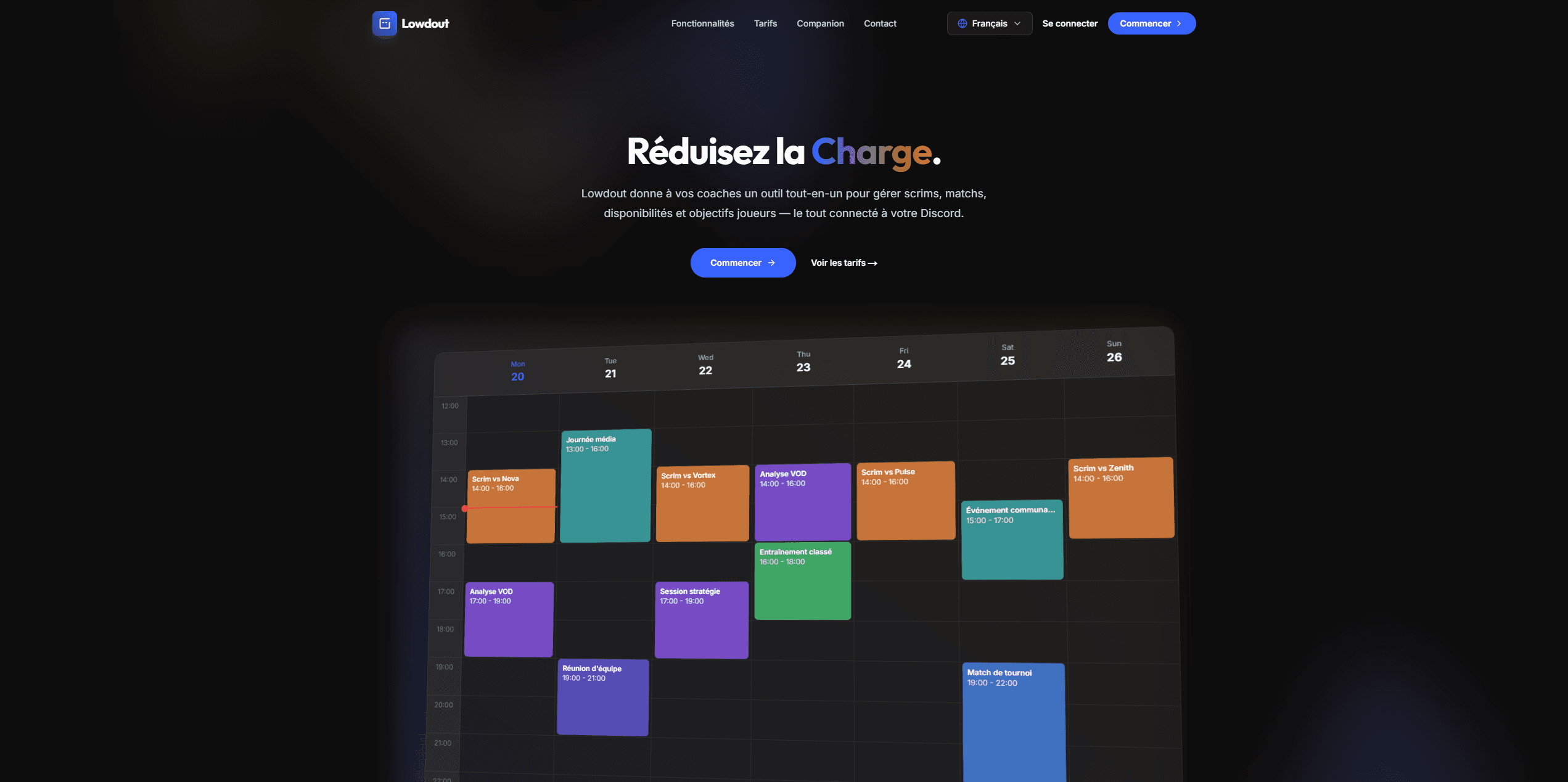 Aperçu du projet Lowdout · Site vitrine